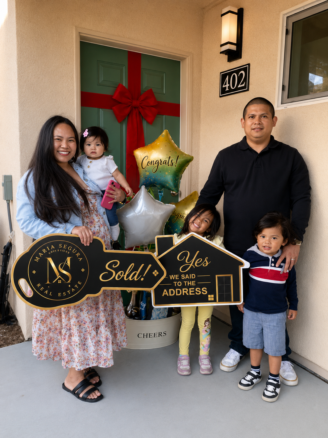 The Nguyen-Cruz Family — happy clients of Maria Segura Real Estate in San Diego, CA